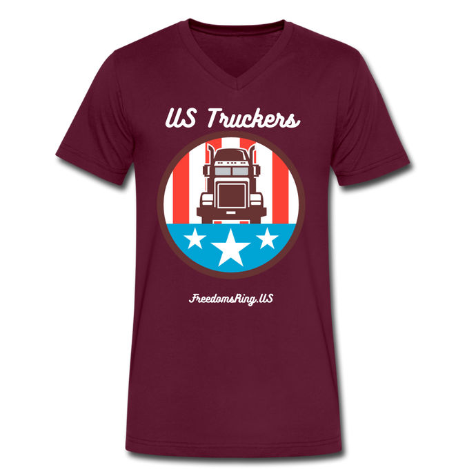 US TRUCKERS - Men's V-Neck T-Shirt - maroon