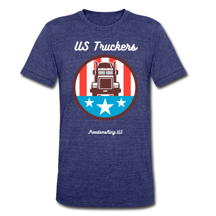 US TRUCKERS - Unisex Tri-Blend T-Shirt - heather indigo