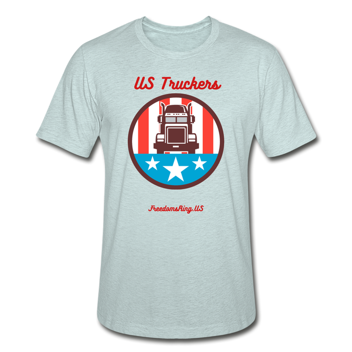 US TRUCKERS - Unisex Heather Prism T-Shirt - heather prism ice blue