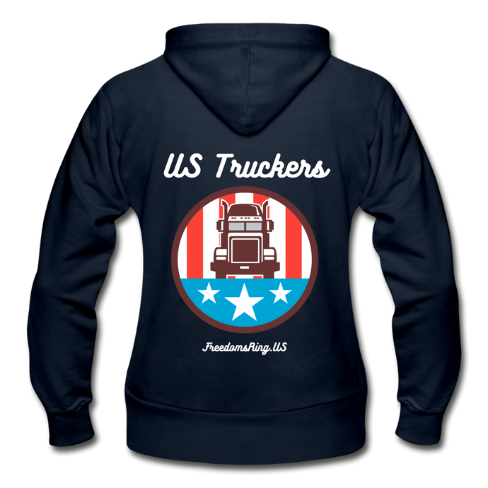 US TRUCKERS - Gildan Heavy Blend Women's Zip Hoodie - navy