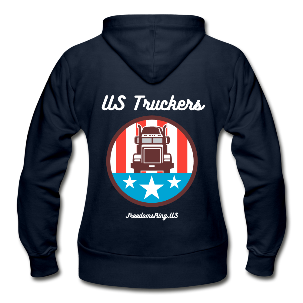 US TRUCKERS - Gildan Heavy Blend Women's Zip Hoodie - navy