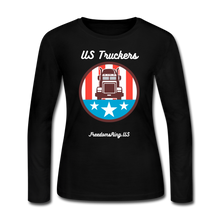 Load image into Gallery viewer, US TRUCKERS - Women&#39;s Long Sleeve Jersey T-Shirt - black
