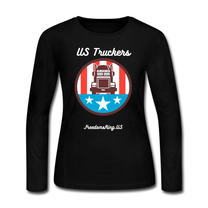 US TRUCKERS - Women's Long Sleeve Jersey T-Shirt - black