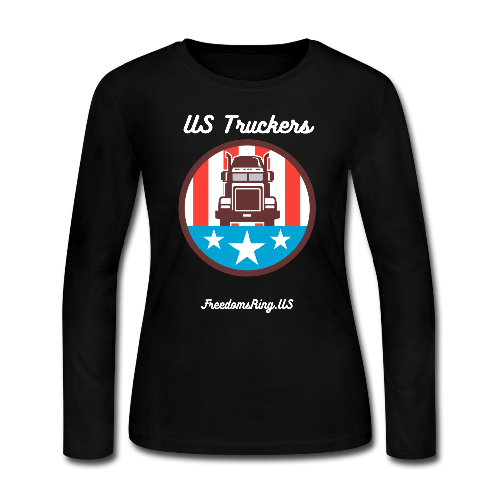 US TRUCKERS - Women's Long Sleeve Jersey T-Shirt - black