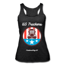 Load image into Gallery viewer, US TRUCKERS - Women’s Tri-Blend Racerback Tank - heather black
