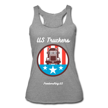 Load image into Gallery viewer, US TRUCKERS - Women’s Tri-Blend Racerback Tank - heather gray
