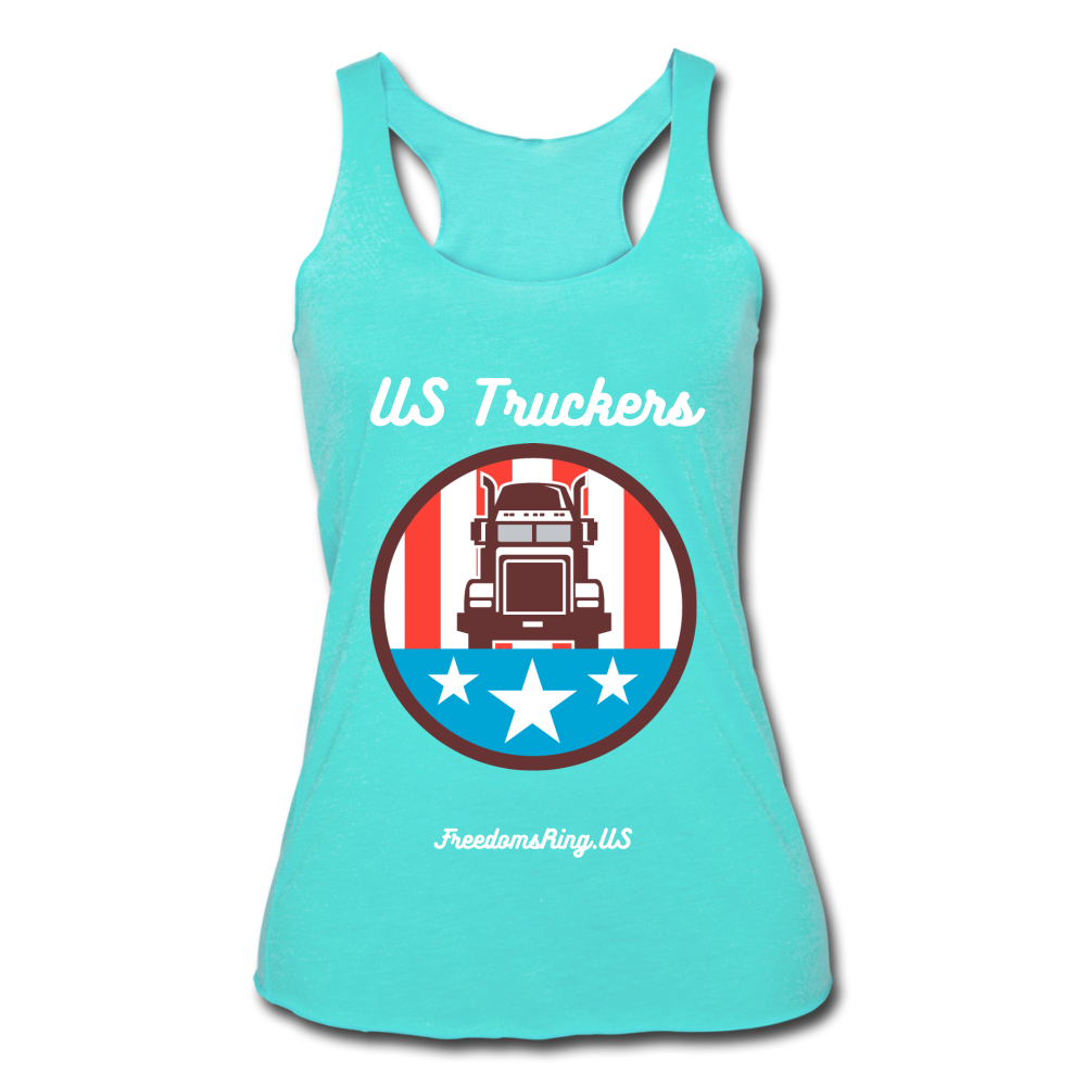 US TRUCKERS - Women’s Tri-Blend Racerback Tank - turquoise