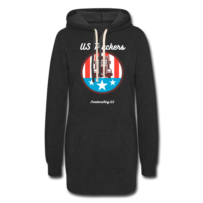 US TRUCKERS - Women's Hoodie Dress - heather black