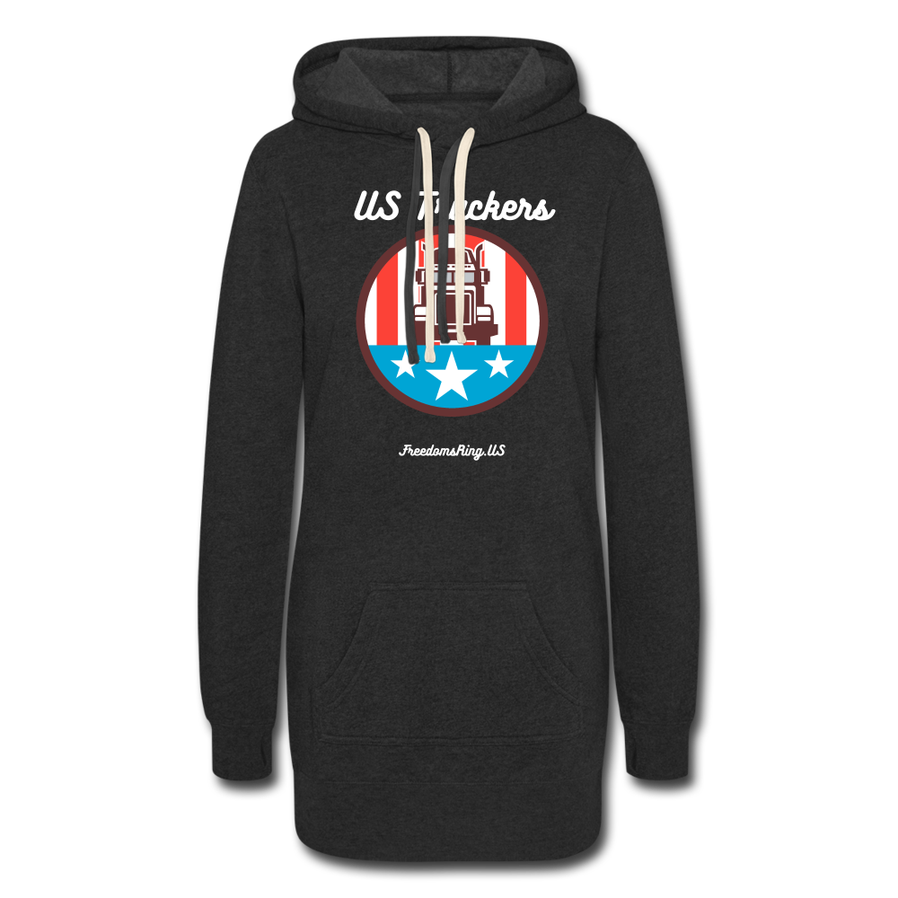 US TRUCKERS - Women's Hoodie Dress - heather black