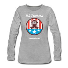 Load image into Gallery viewer, US TRUCKERS - Women&#39;s Premium Long Sleeve T-Shirt - heather gray
