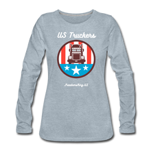 Load image into Gallery viewer, US TRUCKERS - Women&#39;s Premium Long Sleeve T-Shirt - heather ice blue
