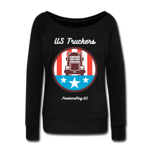 Load image into Gallery viewer, US TRUCKERS - Women&#39;s Wideneck Sweatshirt - black
