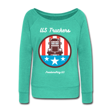 Load image into Gallery viewer, US TRUCKERS - Women&#39;s Wideneck Sweatshirt - teal
