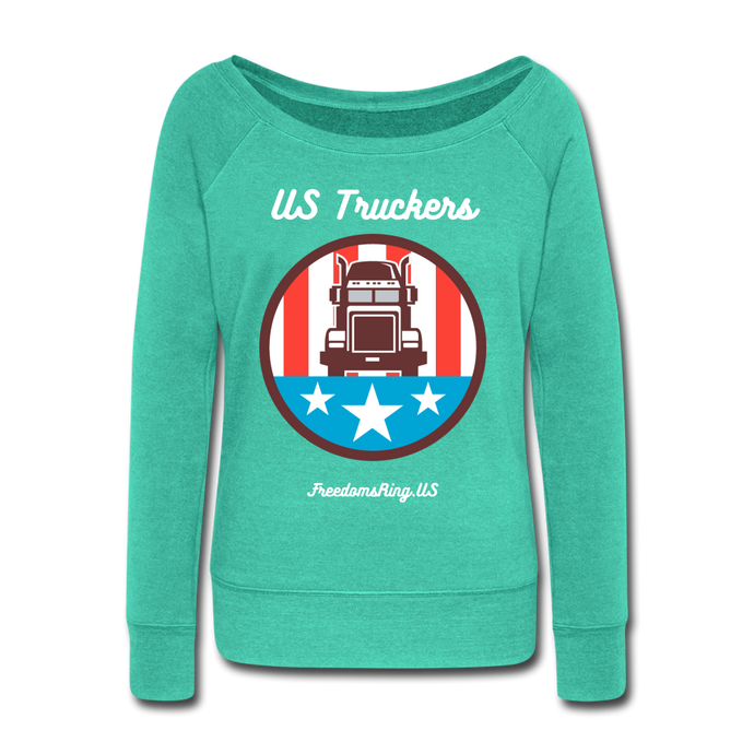 US TRUCKERS - Women's Wideneck Sweatshirt - teal