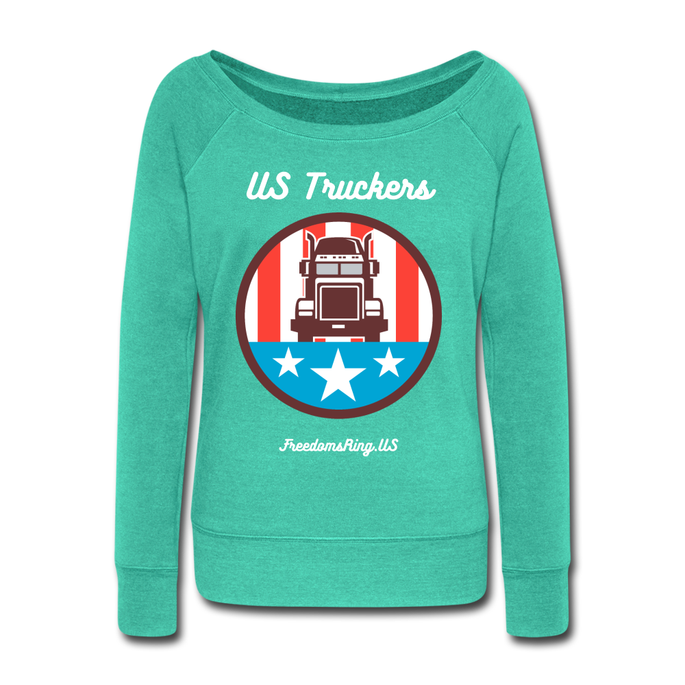 US TRUCKERS - Women's Wideneck Sweatshirt - teal