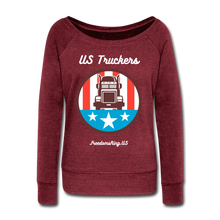 Load image into Gallery viewer, US TRUCKERS - Women&#39;s Wideneck Sweatshirt - cardinal triblend
