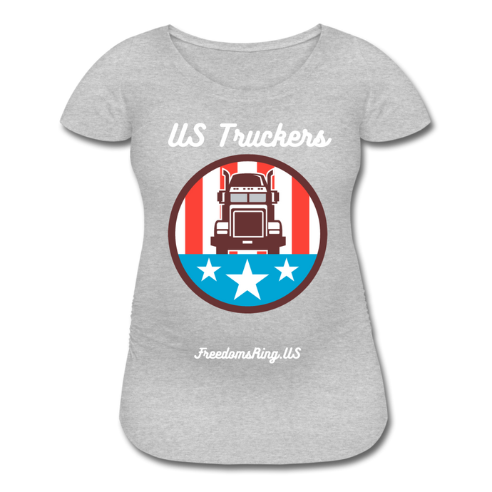 US TRUCKERS - Women’s Maternity T-Shirt - heather gray