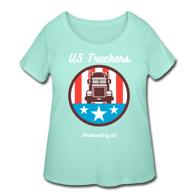 US TRUCKERS - Women’s Curvy T-Shirt - mint