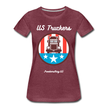 Load image into Gallery viewer, US TRUCKERS - Women’s Premium T-Shirt - heather burgundy
