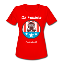 Load image into Gallery viewer, US TRUCKERS - Women&#39;s Moisture Wicking Performance T-Shirt - red
