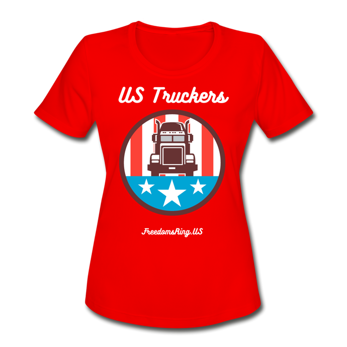 US TRUCKERS - Women's Moisture Wicking Performance T-Shirt - red