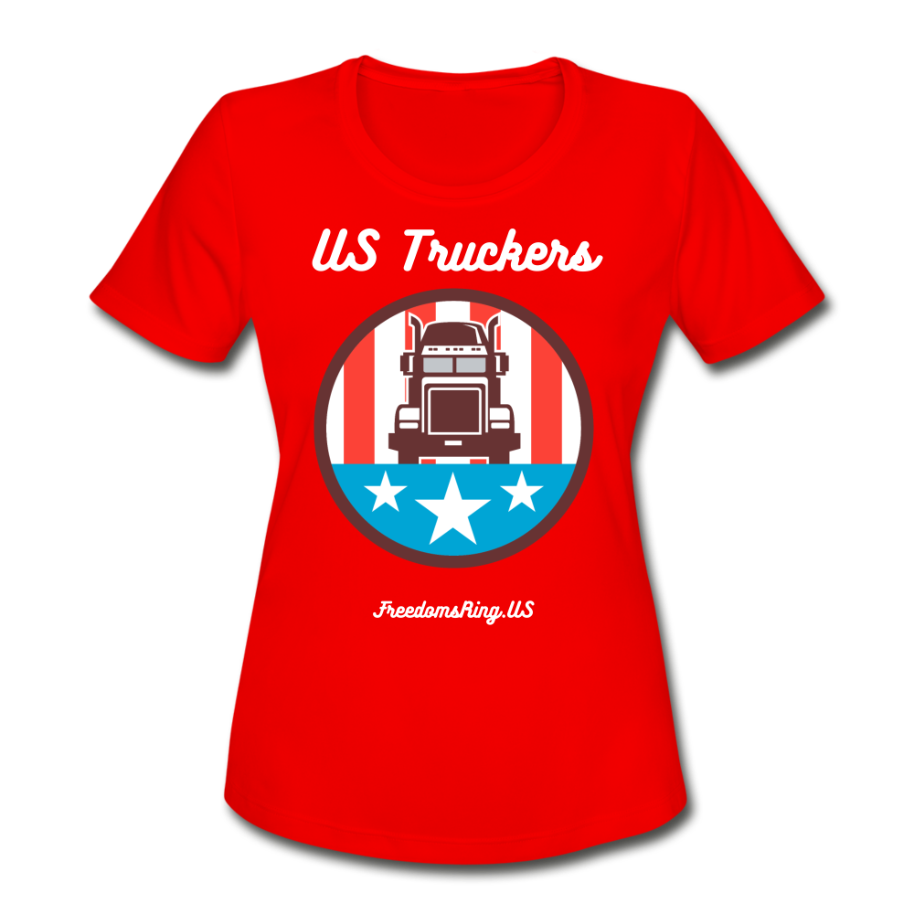 US TRUCKERS - Women's Moisture Wicking Performance T-Shirt - red