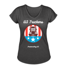 Load image into Gallery viewer, US TRUCKERS - Women&#39;s Tri-Blend V-Neck T-Shirt - deep heather
