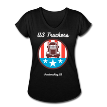 Load image into Gallery viewer, US TRUCKERS - Women&#39;s Tri-Blend V-Neck T-Shirt - black
