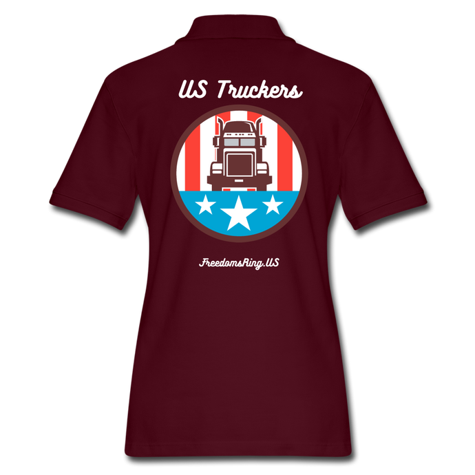 US TRUCKERS - Women's Pique Polo Shirt - burgundy