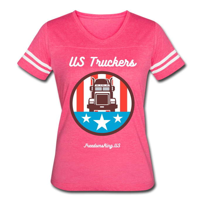 US TRUCKERS - Women’s Vintage Sport T-Shirt - vintage pink/white