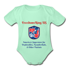 Load image into Gallery viewer, SUPERSTORE FOR DEPLORABLES - Organic Short Sleeve Baby Bodysuit - light mint
